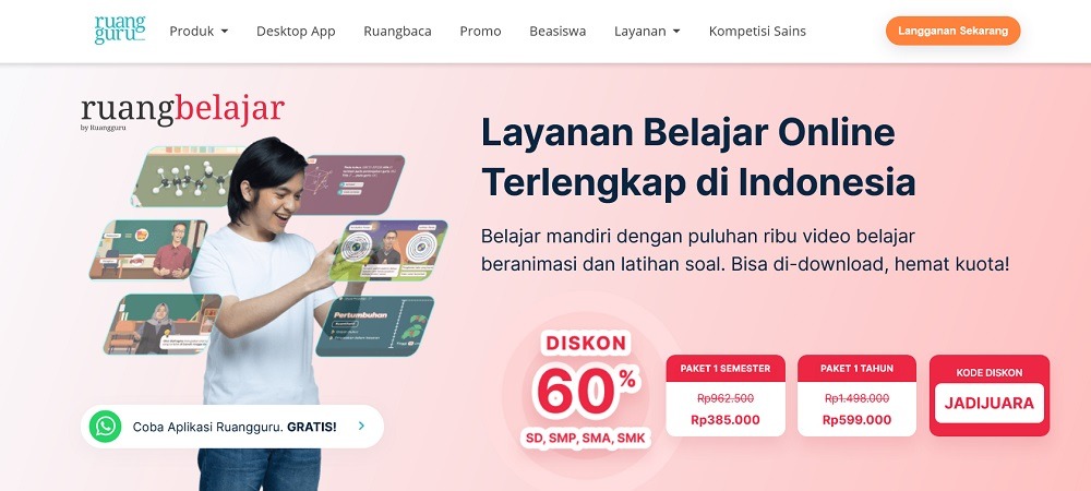 Belajar dari Rumah Jadi Mudah dengan Ruangbelajar